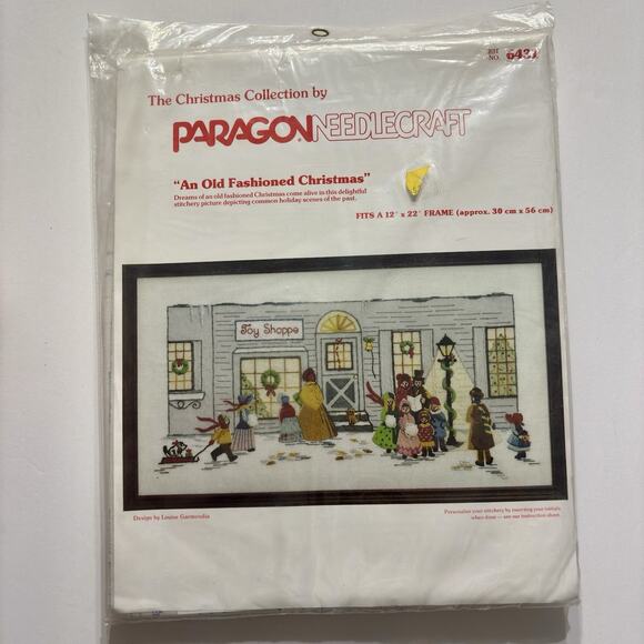 Vtg Crewel Stitch Kit Carolers Old Fashioned Christmas Paragon Needlecraft #6431 - Picture 2 of 7